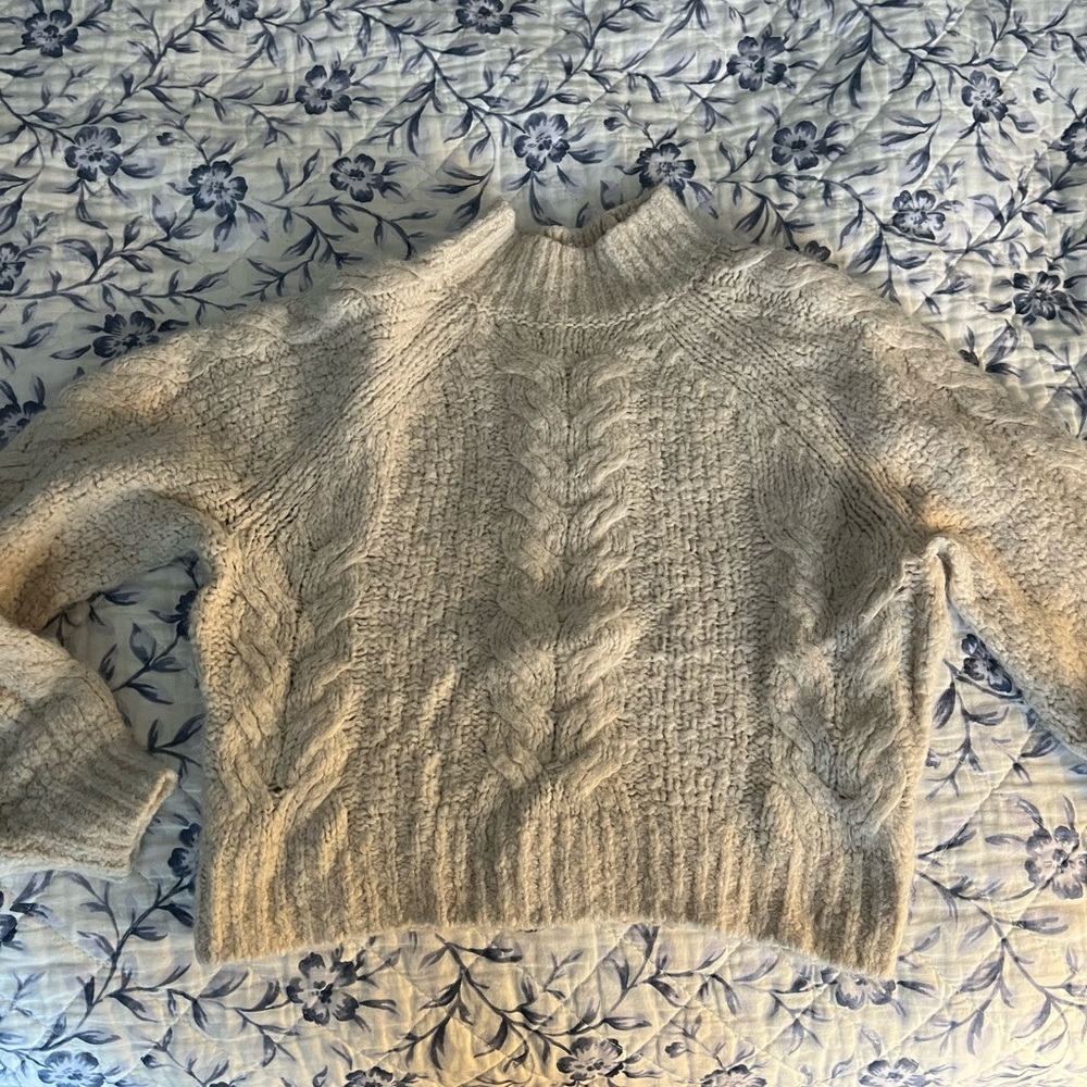 Aritzia cropped knit sweater